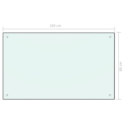 Spatscherm Keuken Gehard Glas 100 x 60 cm Wit
