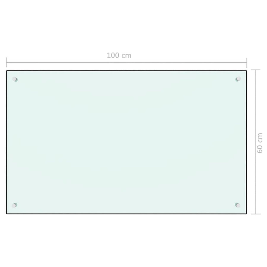 Spatscherm Keuken Gehard Glas 100 x 60 cm Wit