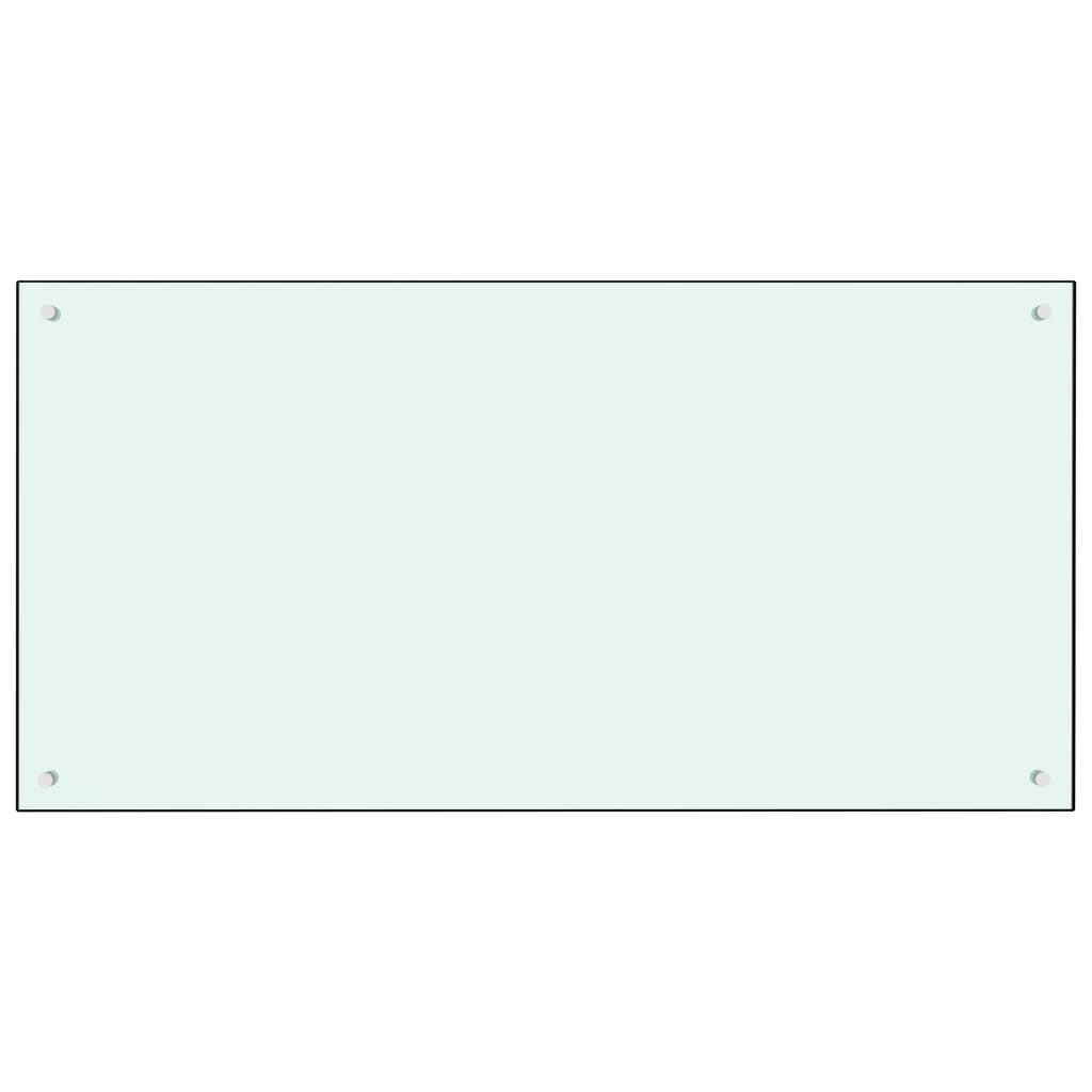 Spatscherm Keuken 120X60 Cm Gehard Glas Wit