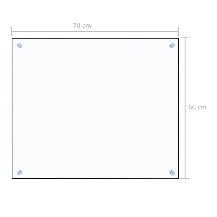Spatscherm Keuken Gehard Glas Transparant 70 x 60 cm Doorzichtig