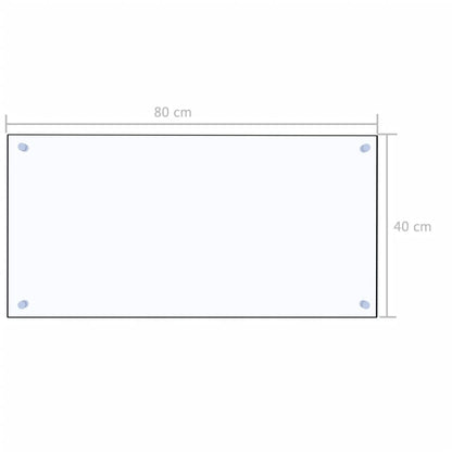 Spatscherm Keuken Gehard Glas Transparant 80 x 40 cm Doorzichtig