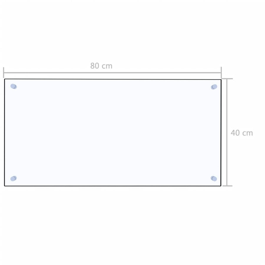 Spatscherm Keuken Gehard Glas Transparant 80 x 40 cm Doorzichtig