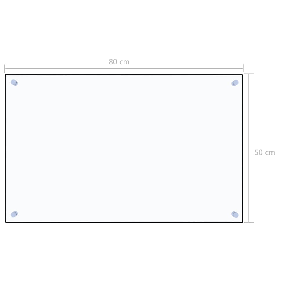 Spatscherm Keuken Gehard Glas Transparant 80 x 50 cm Doorzichtig