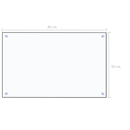 Spatscherm Keuken Gehard Glas Transparant 80 x 50 cm Doorzichtig