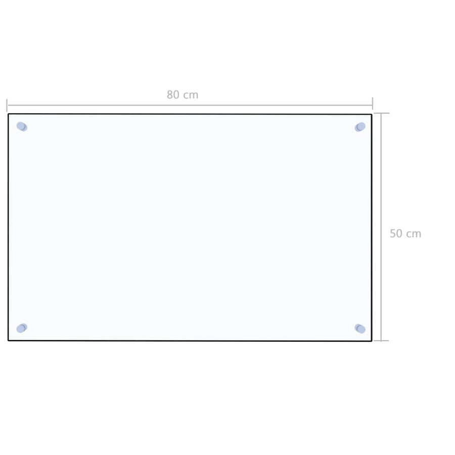 Spatscherm Keuken Gehard Glas Transparant 80 x 50 cm Doorzichtig