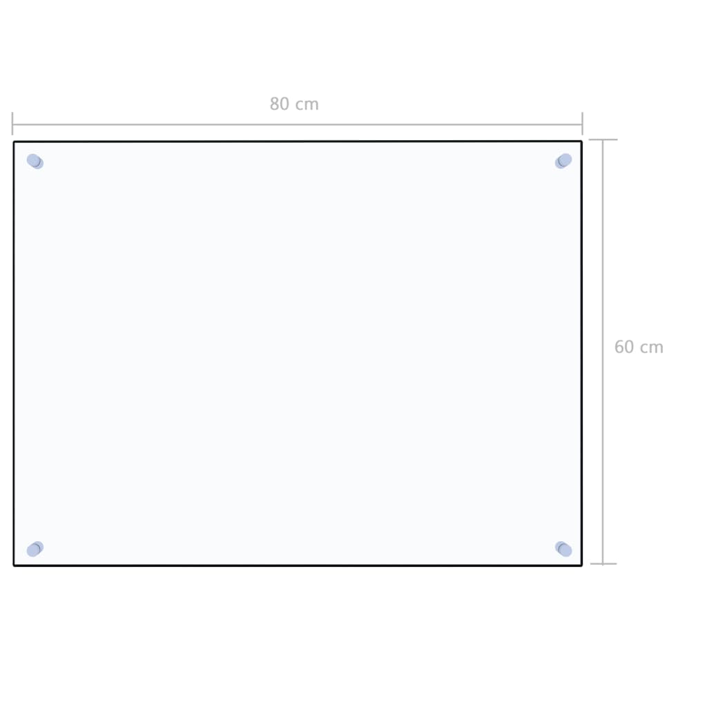 Spatscherm Keuken Gehard Glas Transparant 80 x 60 cm Doorzichtig