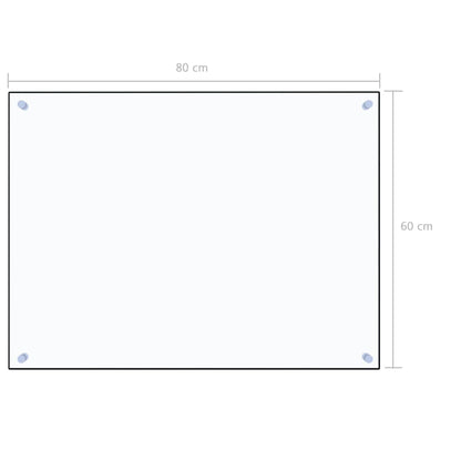Spatscherm Keuken Gehard Glas Transparant 80 x 60 cm Doorzichtig