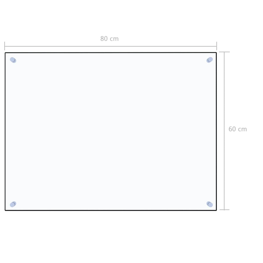 Spatscherm Keuken Gehard Glas Transparant 80 x 60 cm Doorzichtig