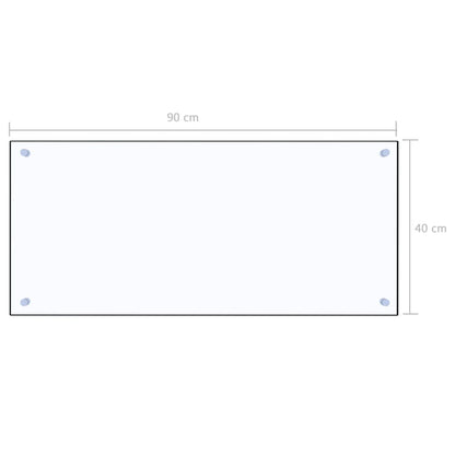 Spatscherm Keuken Gehard Glas Transparant 90 x 40 cm Doorzichtig