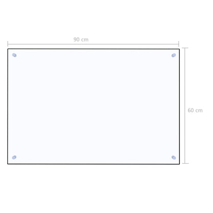Spatscherm Keuken Gehard Glas Transparant 90 x 60 cm Doorzichtig