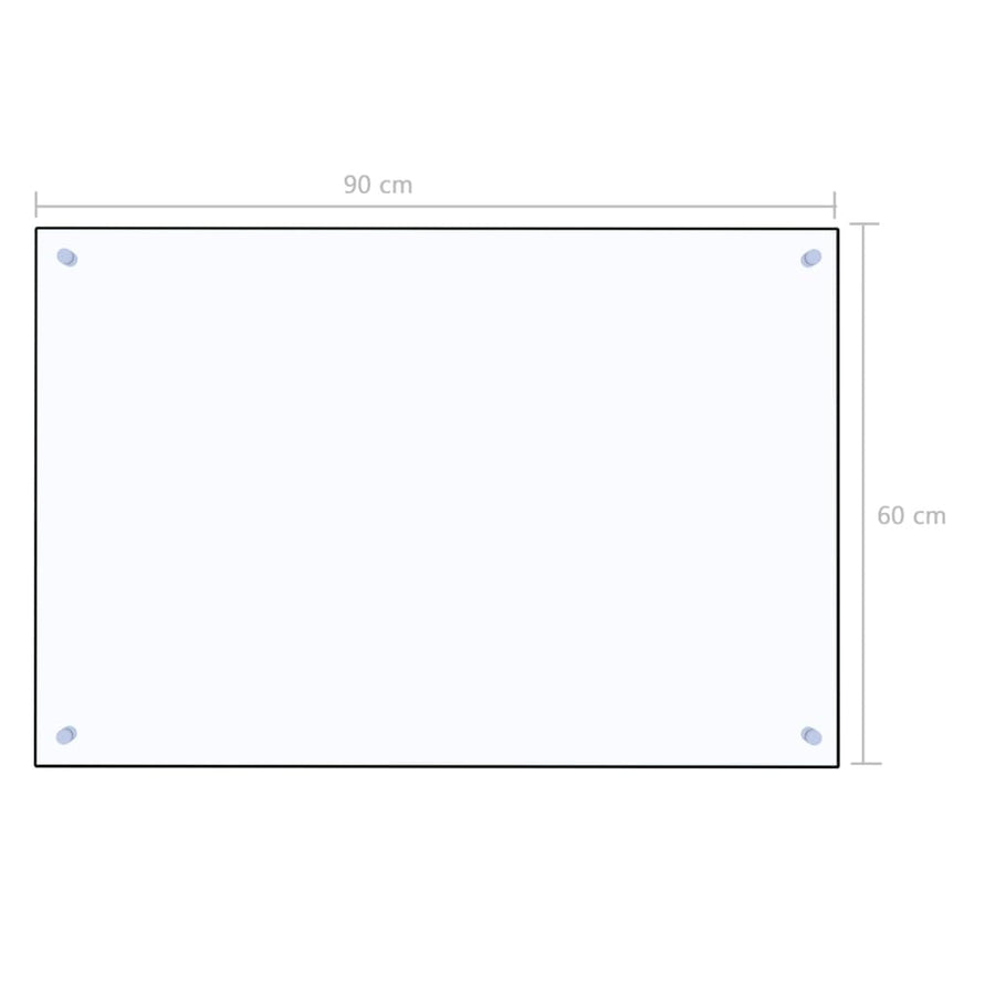 Spatscherm Keuken Gehard Glas Transparant 90 x 60 cm Doorzichtig