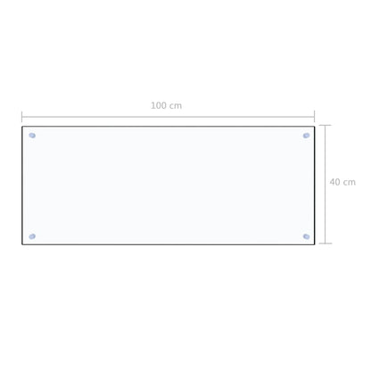 Spatscherm Keuken Gehard Glas Transparant 100 x 40 cm Doorzichtig