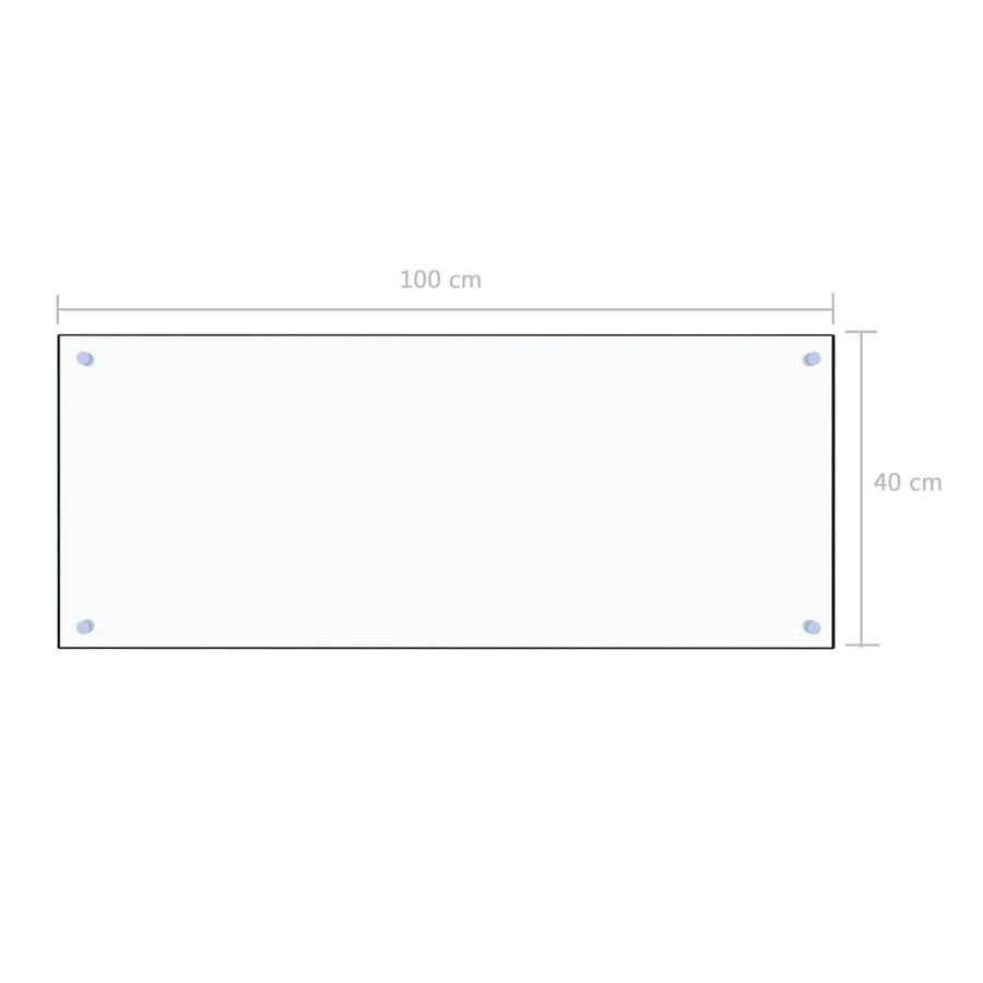 Spatscherm Keuken Gehard Glas Transparant 100 x 40 cm Doorzichtig