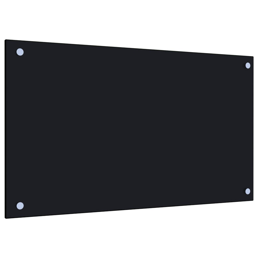 Spatscherm Keuken Gehard Glas 70 x 40 cm Zwart