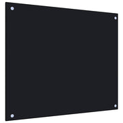 Spatscherm keuken 70x60 cm gehard glas zwart