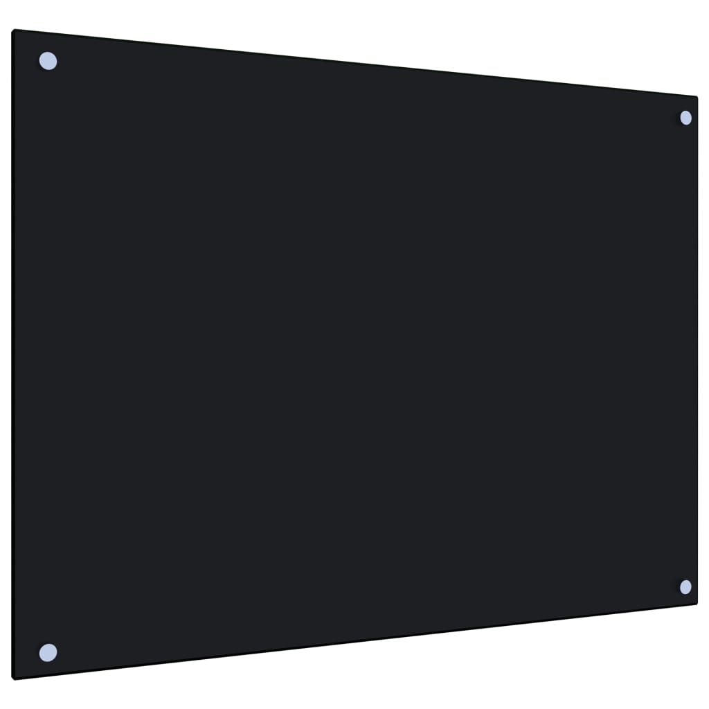 Spatscherm Keuken Gehard Glas 80 x 60 cm Zwart