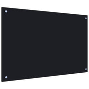 Spatscherm keuken 90x60 cm gehard glas zwart