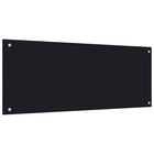 Spatscherm keuken 100x40 cm gehard glas zwart