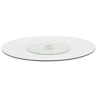 Serving plate rotating 60 cm tempered glass transparent