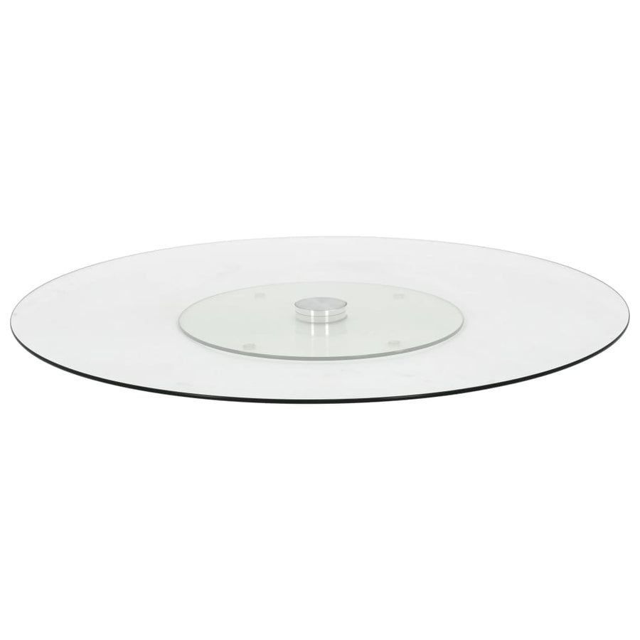 Serveerbord Draaiend 60 Cm Gehard Glas Transparant