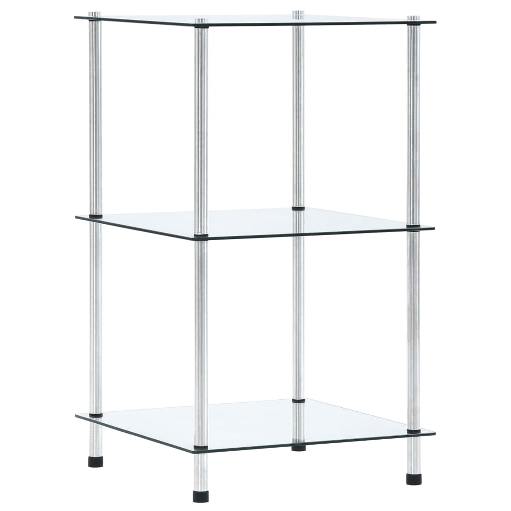 Kastje 3-Laags 40X40X Gehard Glas Transparant 67 cm Doorzichtig