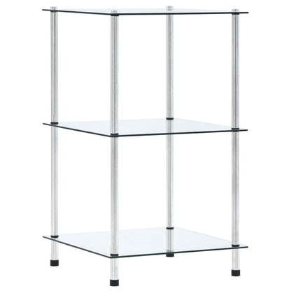 Kastje 3-Laags 40X40X Gehard Glas Transparant 67 cm Doorzichtig