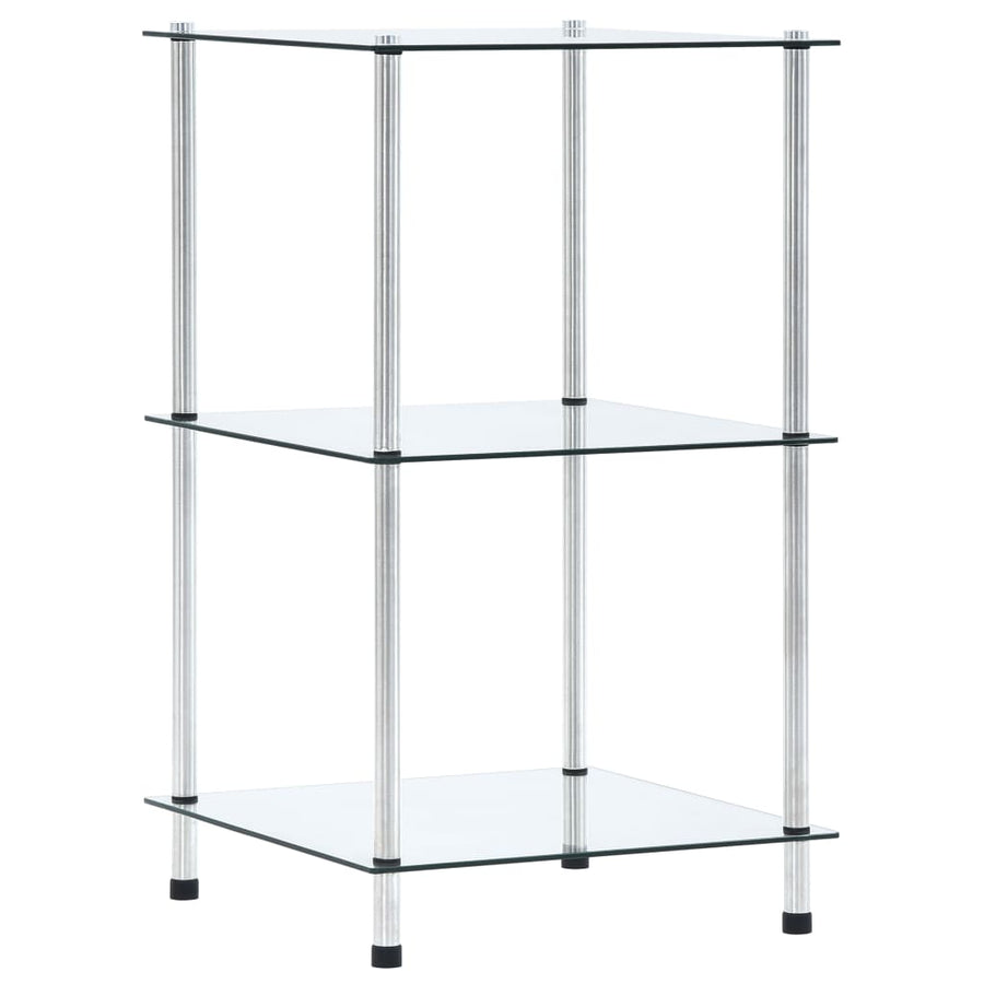 Kastje 3-Laags 40X40X Gehard Glas Transparant 67 cm Doorzichtig