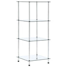 Vitrinekast 40x40x100 cm gehard glas transparant