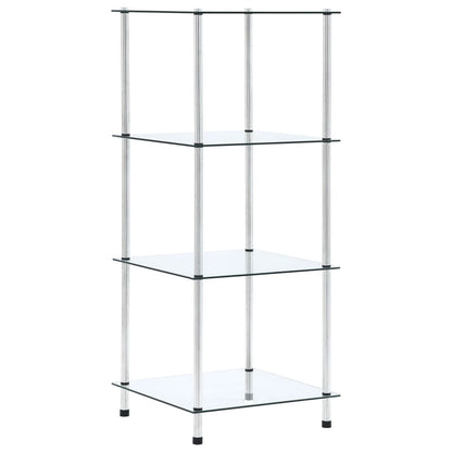 Kastje 4-Laags 40X40X00 Cm Gehard Glas Transparant 100 cm Doorzichtig