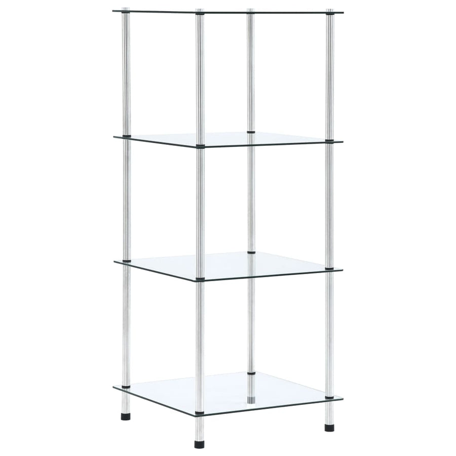 Kastje 4-Laags 40X40X00 Cm Gehard Glas Transparant 100 cm Doorzichtig