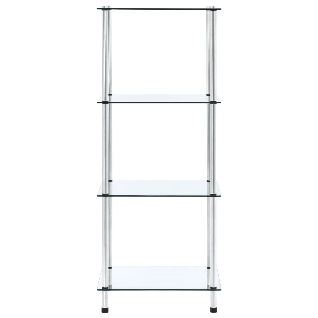 Kastje 4-Laags 40X40X00 Cm Gehard Glas Transparant 100 cm Doorzichtig