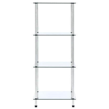 Kastje 4-Laags 40X40X00 Cm Gehard Glas Transparant 100 cm Doorzichtig