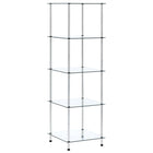 Vitrinekast 40x40x130 cm gehard glas transparant
