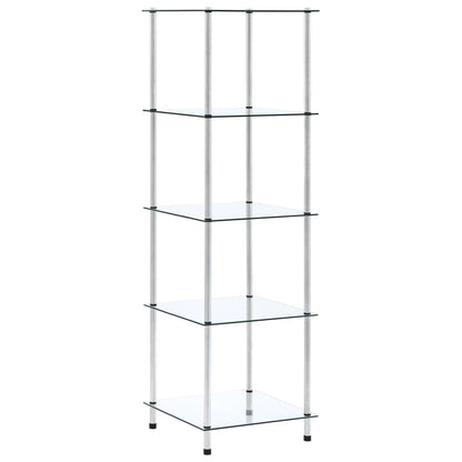 Kastje 5-Laags 40X40X30 Cm Gehard Glas Transparant 130 cm Doorzichtig