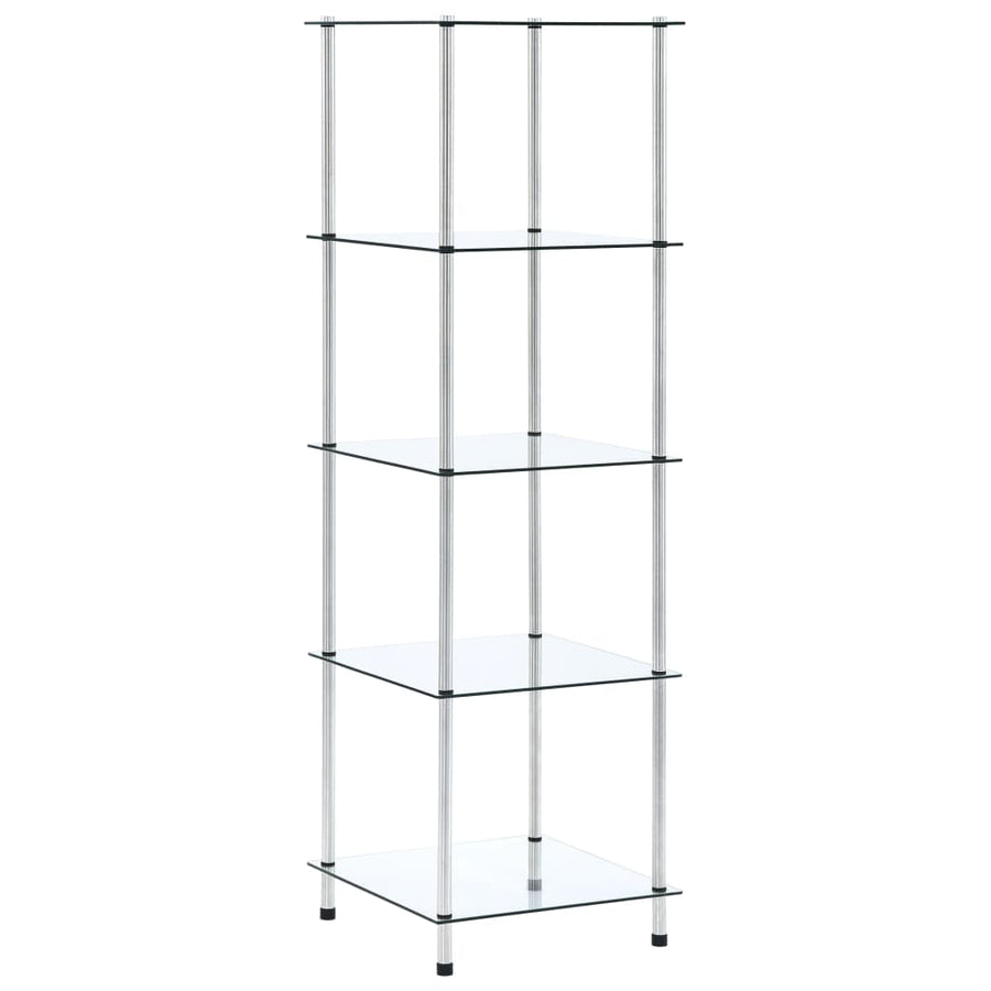 Kastje 5-Laags 40X40X30 Cm Gehard Glas Transparant 130 cm Doorzichtig