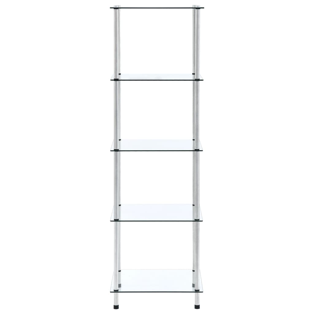Kastje 5-Laags 40X40X30 Cm Gehard Glas Transparant 130 cm Doorzichtig
