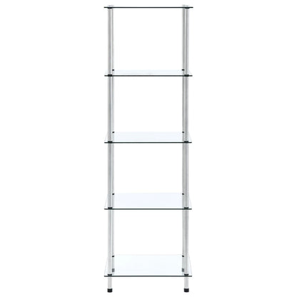 Kastje 5-Laags 40X40X30 Cm Gehard Glas Transparant 130 cm Doorzichtig