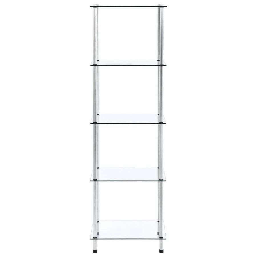 Kastje 5-Laags 40X40X30 Cm Gehard Glas Transparant 130 cm Doorzichtig