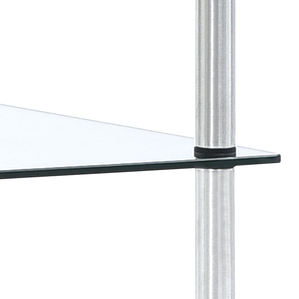 Kastje 5-Laags 40X40X30 Cm Gehard Glas Transparant 130 cm Doorzichtig