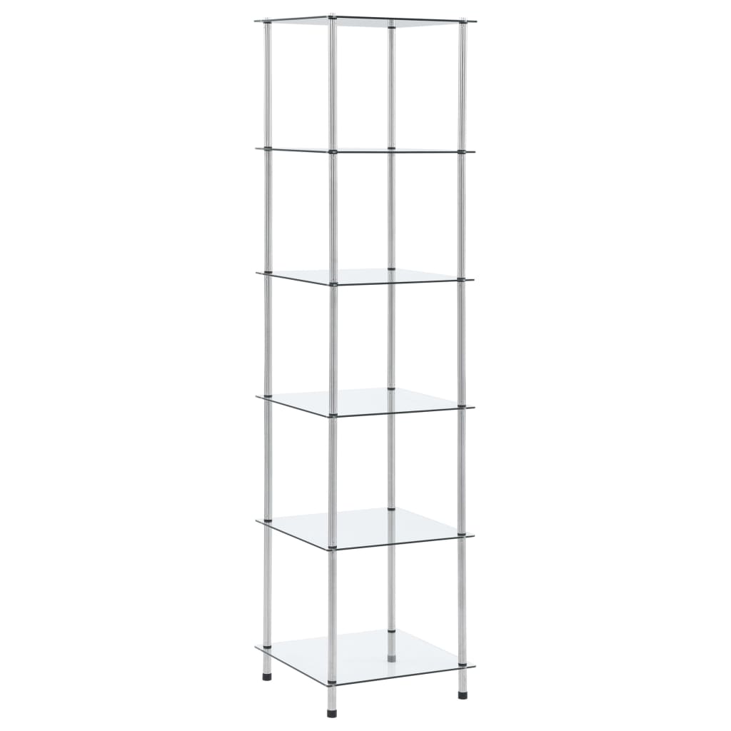 Kastje 6-Laags 40X40X60 Cm Gehard Glas Transparant 160 cm Doorzichtig