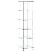 Glazen kast 6-laags 40x40x160 cm transparant
