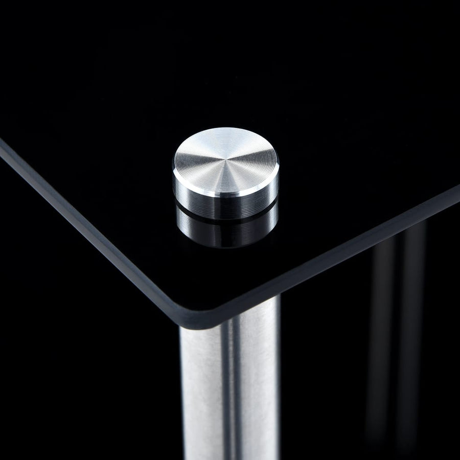 Kastje 3-Laags 40X40X Gehard Glas 67 cm Zwart