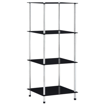 Kastje 4-Laags 40X40X00 Cm Gehard Glas 100 cm Zwart