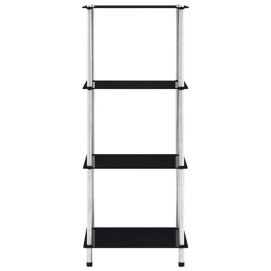 Kastje 4-Laags 40X40X00 Cm Gehard Glas 100 cm Zwart