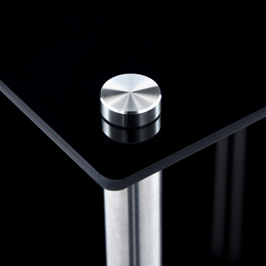 Kastje 4-Laags 40X40X00 Cm Gehard Glas 100 cm Zwart