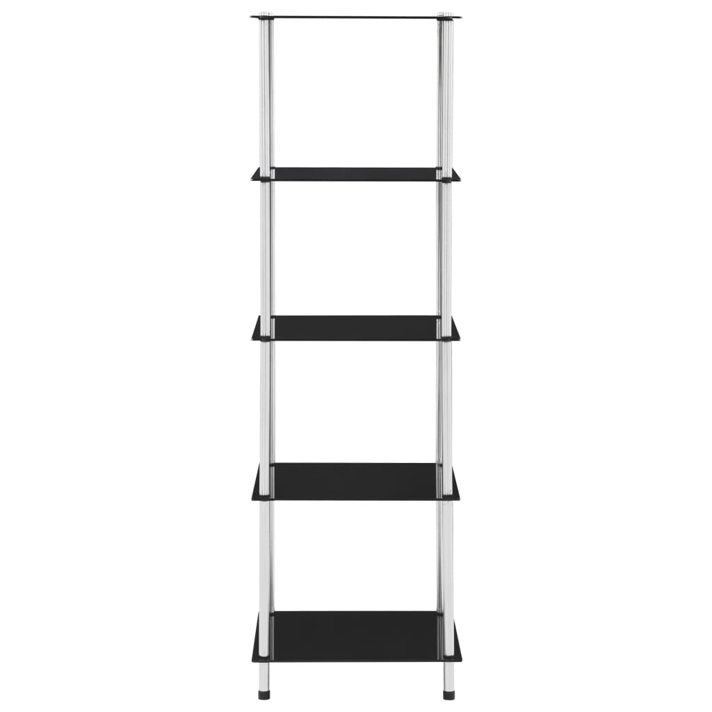 Kastje 5-laags 40x40x130 cm gehard glas zwart