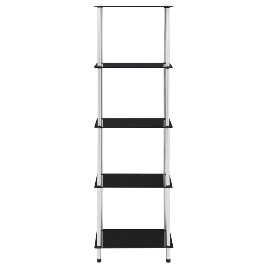 Kastje 5-laags 40x40x130 cm gehard glas zwart