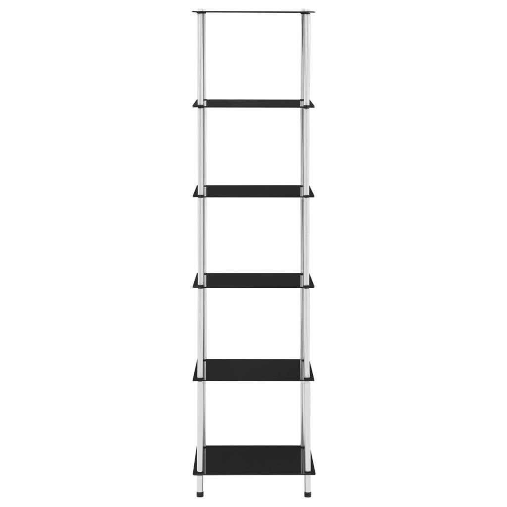 Kastje 6-Laags 40X40X60 Cm Gehard Glas 160 cm Zwart
