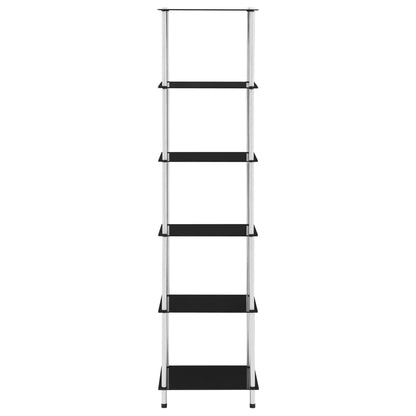 Kastje 6-Laags 40X40X60 Cm Gehard Glas 160 cm Zwart