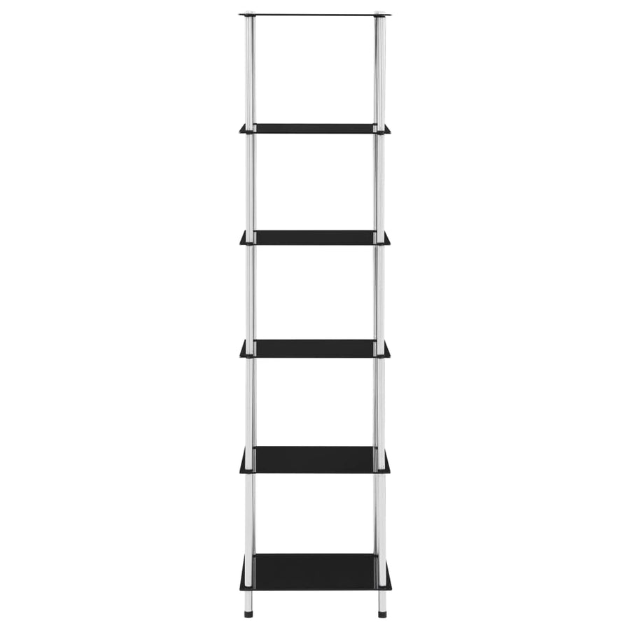 Kastje 6-Laags 40X40X60 Cm Gehard Glas 160 cm Zwart